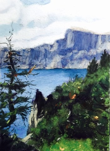 "CRATER LAKE" original fine art by Marti Walker "CRATER LAKE" original fine art by Marti Walker