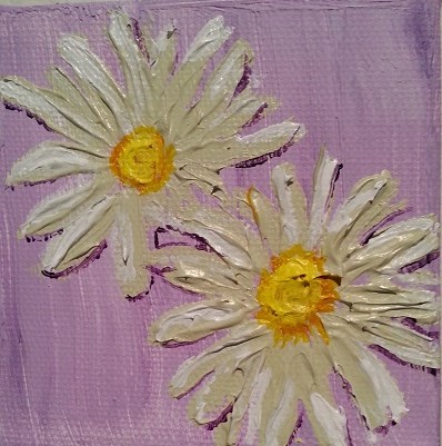 "White Daisies" original fine art by Jo Allebach "White Daisies" original fine art by Jo Allebach