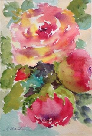 "Love of Roses" original fine art by Lisa Fu "Love of Roses" original fine art by Lisa Fu
