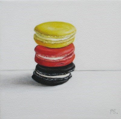 "The Black Macaroon I" original fine art by Pera Schillings "The Black Macaroon I" original fine art by Pera Schillings