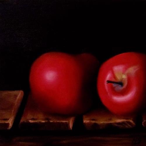 "Apples on an Old Wood Crate" original fine art by ~ces~ Christine E. S. Code "Apples on an Old Wood Crate" original fine art by ~ces~ Christine E. S. Code