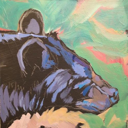 "Bearly Bearable" original fine art by Kat Corrigan "Bearly Bearable" original fine art by Kat Corrigan