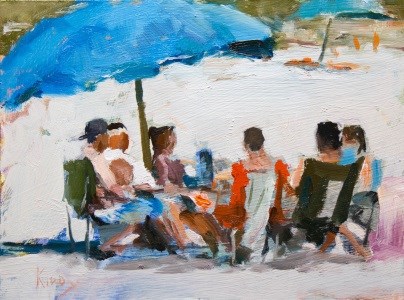 "Lounging at the Beach" original fine art by Randall Cogburn "Lounging at the Beach" original fine art by Randall Cogburn