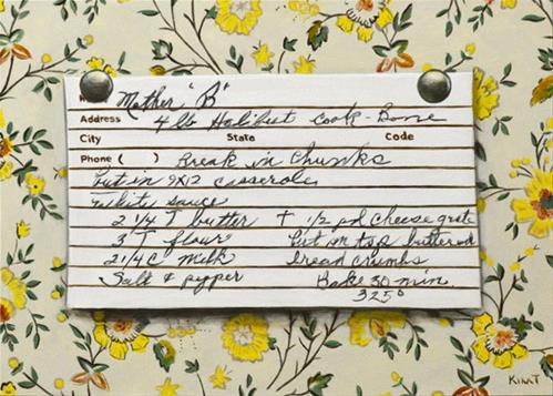 "Halibut Recipe" original fine art by Kim Testone "Halibut Recipe" original fine art by Kim Testone