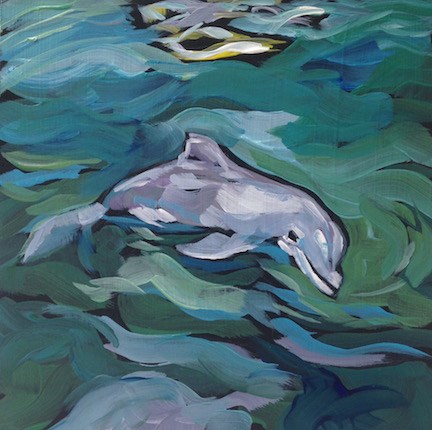 "Grassy Key Grin" original fine art by Kat Corrigan "Grassy Key Grin" original fine art by Kat Corrigan