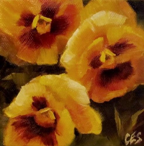 "Yellow Pansies" original fine art by ~ces~ Christine E. S. Code "Yellow Pansies" original fine art by ~ces~ Christine E. S. Code