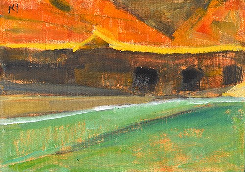 "Surf at Cabrillo" original fine art by Kevin Inman "Surf at Cabrillo" original fine art by Kevin Inman