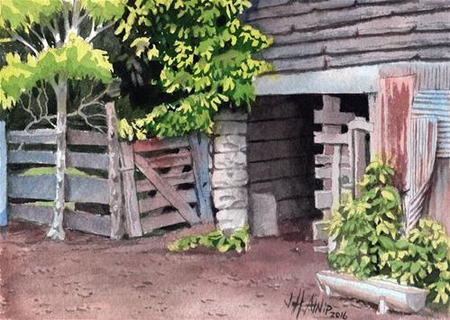 "Stall Under The Barn" original fine art by Jeff Atnip "Stall Under The Barn" original fine art by Jeff Atnip