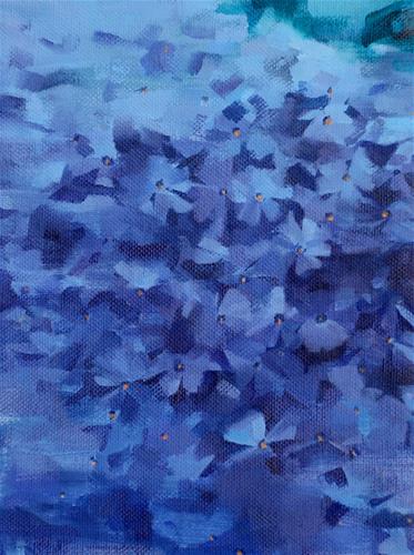 "Emerald Blue Phlox (no.121)" original fine art by Michael William "Emerald Blue Phlox (no.121)" original fine art by Michael William