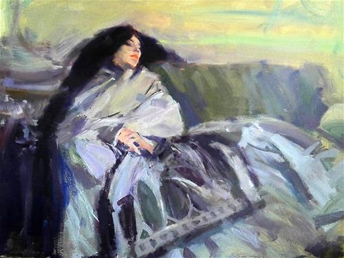 "copy of Sargent painting ''Resting''" original fine art by Richard Schiele "copy of Sargent painting ''Resting''" original fine art by Richard Schiele