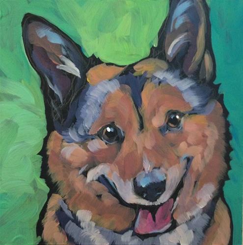 "July 16, Smilin' Ruby" original fine art by Kat Corrigan "July 16, Smilin' Ruby" original fine art by Kat Corrigan