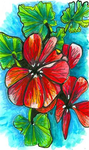 "Geranium" original fine art by Tonya Doughty "Geranium" original fine art by Tonya Doughty