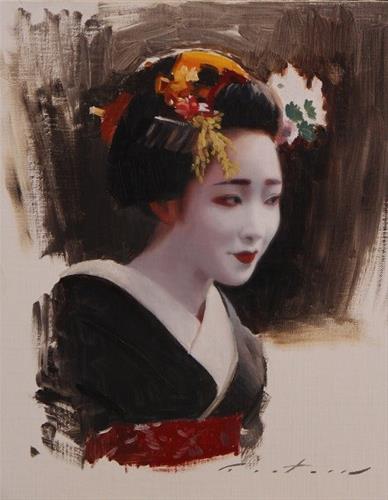 "Portrait of Mamefuji" original fine art by Phil Couture "Portrait of Mamefuji" original fine art by Phil Couture