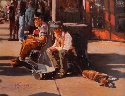 "The Trio Seattle city, urban oil painting by Robin Weiss" original fine art by Robin Weiss "The Trio Seattle city, urban oil painting by Robin Weiss" original fine art by Robin Weiss