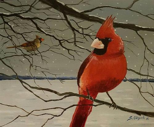 "December Birds" original fine art by Steve Gibson "December Birds" original fine art by Steve Gibson