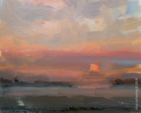 "Painting the red Sun" original fine art by Roos Schuring "Painting the red Sun" original fine art by Roos Schuring