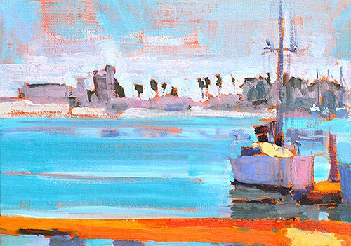 "Sailboat, Coronado" original fine art by Kevin Inman "Sailboat, Coronado" original fine art by Kevin Inman