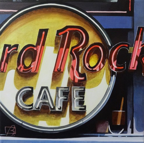 "Hard Rock Cafe" original fine art by Andre Beaulieu "Hard Rock Cafe" original fine art by Andre Beaulieu