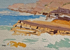 "April 26: High Surf" original fine art by Dana Richards "April 26: High Surf" original fine art by Dana Richards