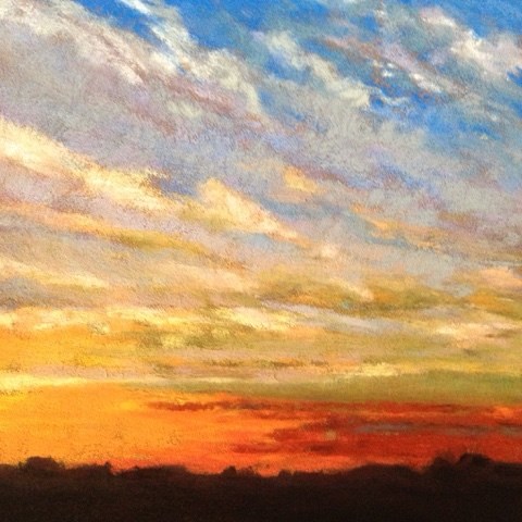 "Evening Sky" original fine art by Cindy Gillett "Evening Sky" original fine art by Cindy Gillett