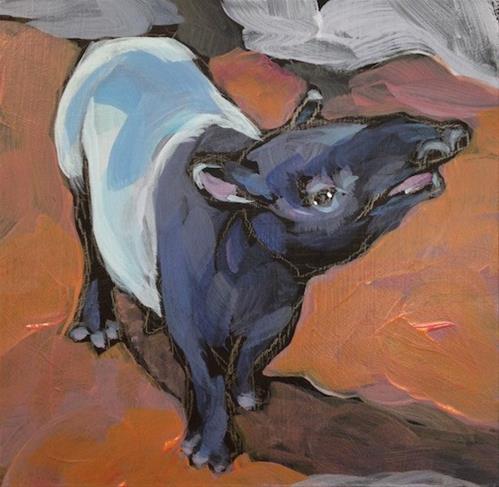 "Tapir Pose" original fine art by Kat Corrigan "Tapir Pose" original fine art by Kat Corrigan