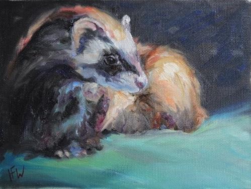 "Masked Ferret" original fine art by H.F. Wallen "Masked Ferret" original fine art by H.F. Wallen