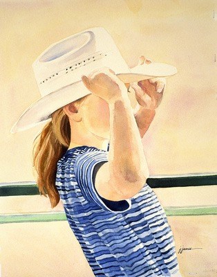 "Rodeo Gal" original fine art by Jini James "Rodeo Gal" original fine art by Jini James