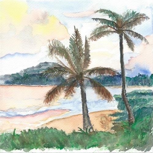 "Hawaiian Beach" original fine art by Laura Denning "Hawaiian Beach" original fine art by Laura Denning