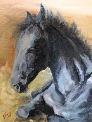 "Friesian Foal" original fine art by H.F. Wallen "Friesian Foal" original fine art by H.F. Wallen