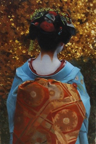 "The Scarlet Fringe (Ginkgo)" original fine art by Phil Couture "The Scarlet Fringe (Ginkgo)" original fine art by Phil Couture