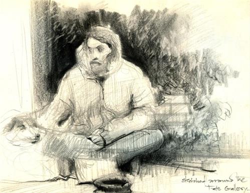 "Chronicles of Homelessness III" original fine art by Adebanji Alade "Chronicles of Homelessness III" original fine art by Adebanji Alade