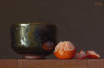 "Peeled Tangerine and Handmade Korean Bowl (+ Exhibition near Austin, TX)" original fine art by Abbey Ryan "Peeled Tangerine and Handmade Korean Bowl (+ Exhibition near Austin, TX)" original fine art by Abbey Ryan
