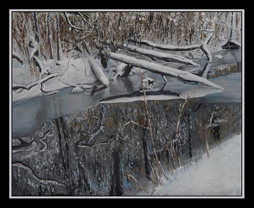"Reflections on a Winter's Day" original fine art by Captain B Smith "Reflections on a Winter's Day" original fine art by Captain B Smith