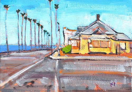"House from Top Gun, Oceanside" original fine art by Kevin Inman "House from Top Gun, Oceanside" original fine art by Kevin Inman