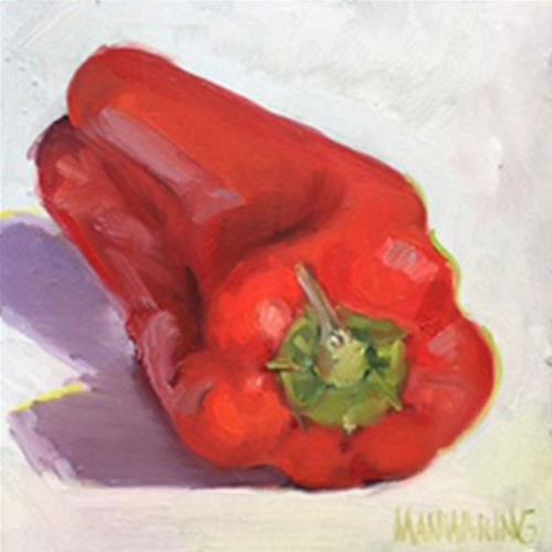 "Red bell pepper II" original fine art by Merle Manwaring "Red bell pepper II" original fine art by Merle Manwaring