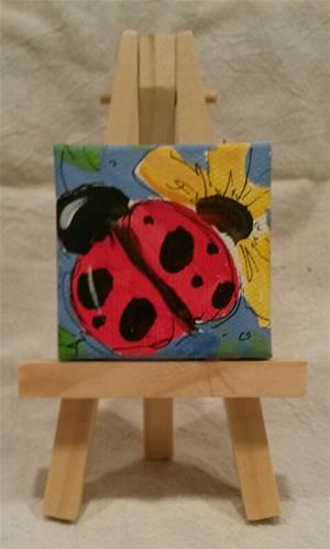 "Itty Bitty Ladybug" original fine art by Terri Einer "Itty Bitty Ladybug" original fine art by Terri Einer