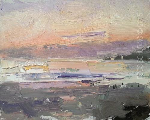 "YAY Cali Series Begins with Seascape “After Sun Has Gone Down”" original fine art by Roos Schuring "YAY Cali Series Begins with Seascape “After Sun Has Gone Down”" original fine art by Roos Schuring