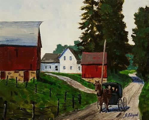 "Passing The Garber Farm" original fine art by Steve Gibson "Passing The Garber Farm" original fine art by Steve Gibson