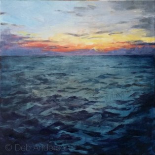 "Oil Painting: Sea Map I" original fine art by Deb Anderson "Oil Painting: Sea Map I" original fine art by Deb Anderson