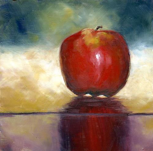 "Apple on Gold" original fine art by Eileen Hennemann "Apple on Gold" original fine art by Eileen Hennemann