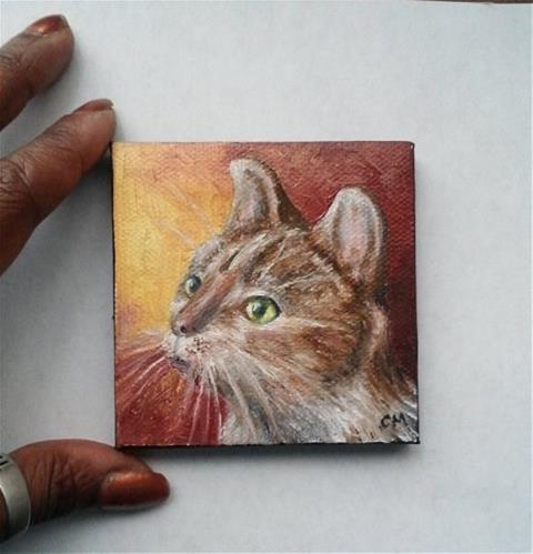 "Cat portrait" original fine art by Camille Morgan "Cat portrait" original fine art by Camille Morgan