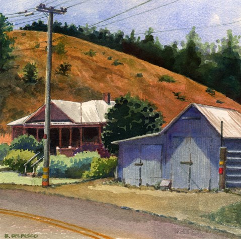 "Watercolor: Tin Barn Near Adalaida (& a video: how is paper made?)" original fine art by Belinda Del Pesco "Watercolor: Tin Barn Near Adalaida (& a video: how is paper made?)" original fine art by Belinda Del Pesco