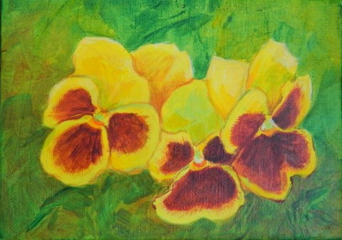 "Pansy 3" original fine art by Gloria Urban "Pansy 3" original fine art by Gloria Urban