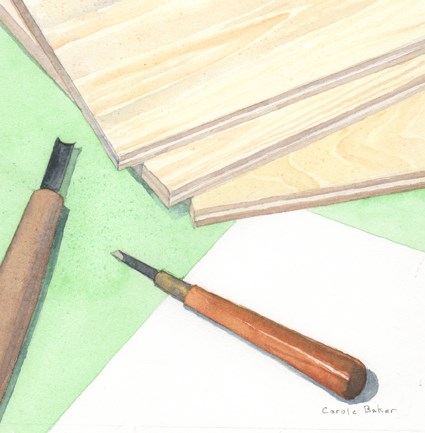 "Hanga Tools" original fine art by Carole Baker "Hanga Tools" original fine art by Carole Baker