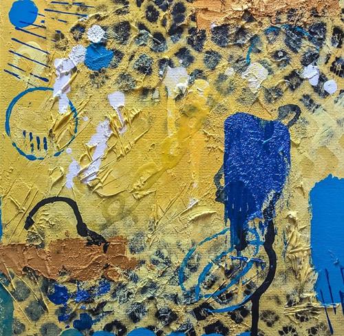 "Mello Yellotini Original Modern Contemporary Mixed Media Abstract Framed Painting Art by Lisa Krey" original fine art by Lisa Kreymborg "Mello Yellotini Original Modern Contemporary Mixed Media Abstract Framed Painting Art by Lisa Krey" original fine art by Lisa Kreymborg