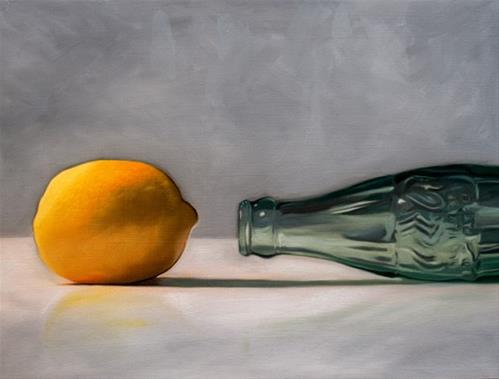 "Lemon Soda Bottle" original fine art by Lauren Pretorius "Lemon Soda Bottle" original fine art by Lauren Pretorius