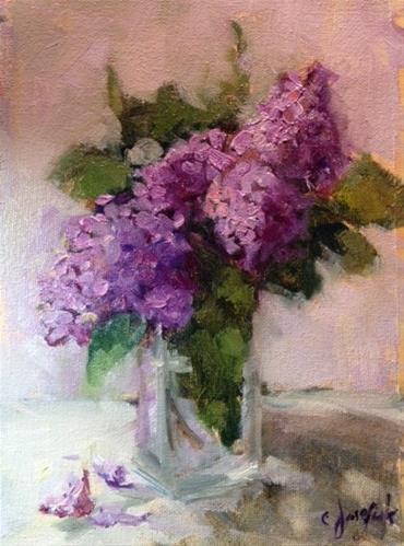 "April Showers Bring May Flowers" original fine art by Carol Josefiak "April Showers Bring May Flowers" original fine art by Carol Josefiak