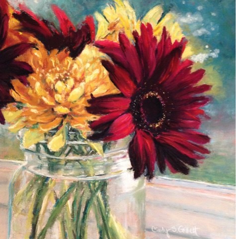 "Small Bouquet" original fine art by Cindy Gillett "Small Bouquet" original fine art by Cindy Gillett