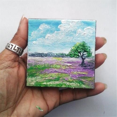 "Lavender field with tree" original fine art by Camille Morgan "Lavender field with tree" original fine art by Camille Morgan