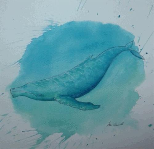 "Blue Whale" original fine art by Staar Caswell "Blue Whale" original fine art by Staar Caswell